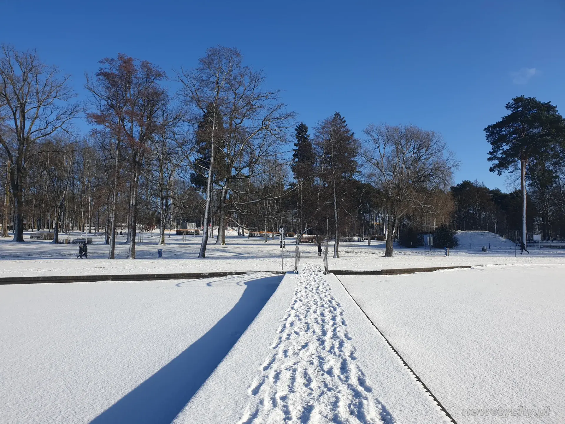 Widok z molo w stronę plaży
