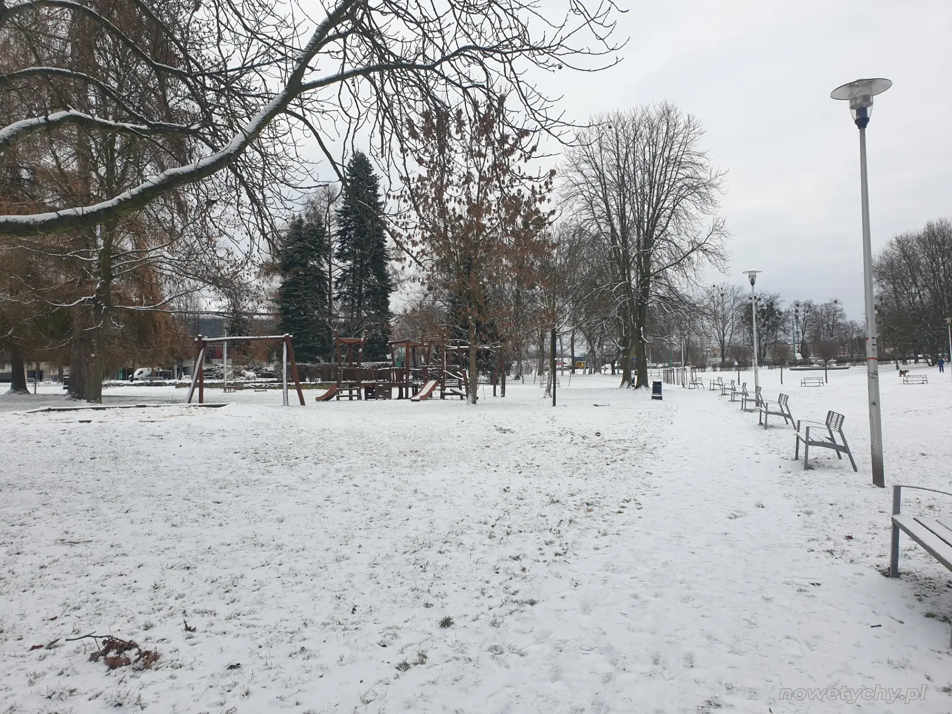 Alejka parkowa zimą
